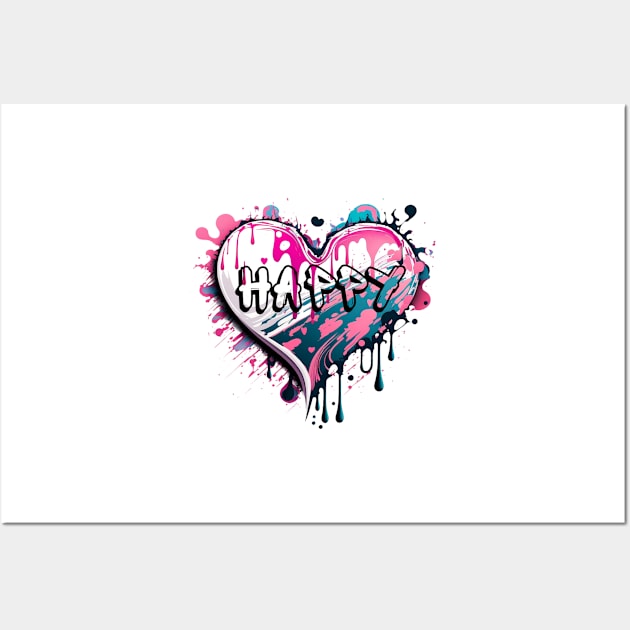 Sweet Happy Heart Wall Art by TheArtfulAllie